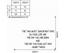 The Two Most Important Days Quotes Wall  Art Stickers